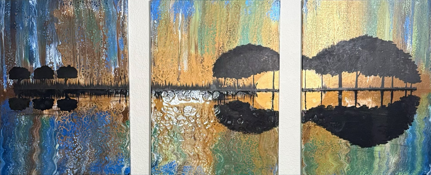 Independent Piece: “Song of the Horizon” (Three 24x18 panels)