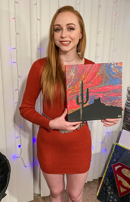 Origin Collection: “Picacho Ember” 12x12”